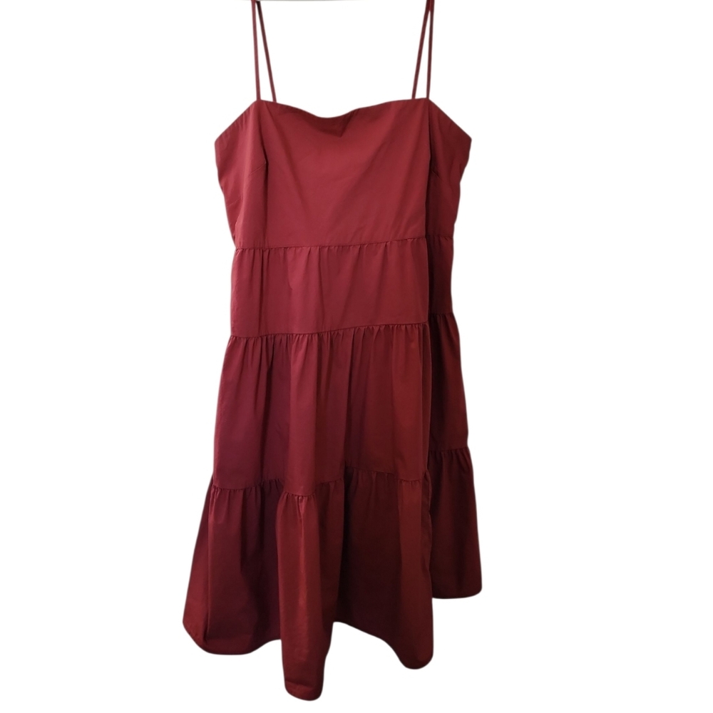 GAP Tiered MIDI Dress  Red Size 10